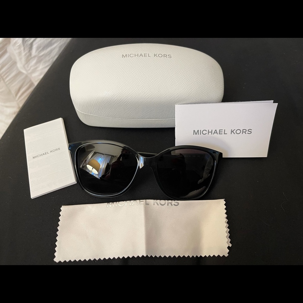 Black Michael kors sunglasses with hard case